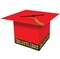 Beistle Pack of 6 Red Graduation Cap "Congrats Grad" Party Gift Card Boxes 8.5"